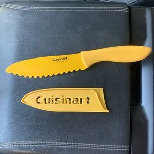 Cuisinart 6" Serrated Knife C5510PHSR-6UT 502355 0117 Yellow w/ SHEATH D1